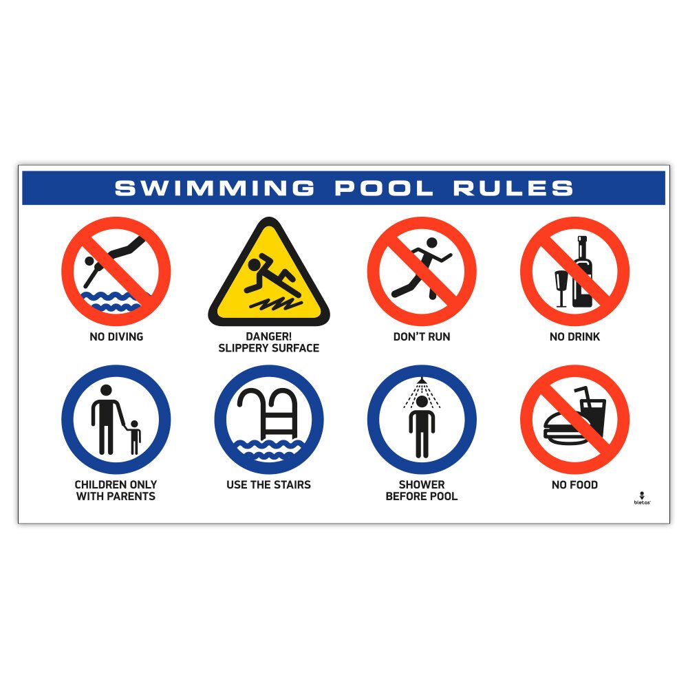 Πινακίδα Swimming Pool Rules